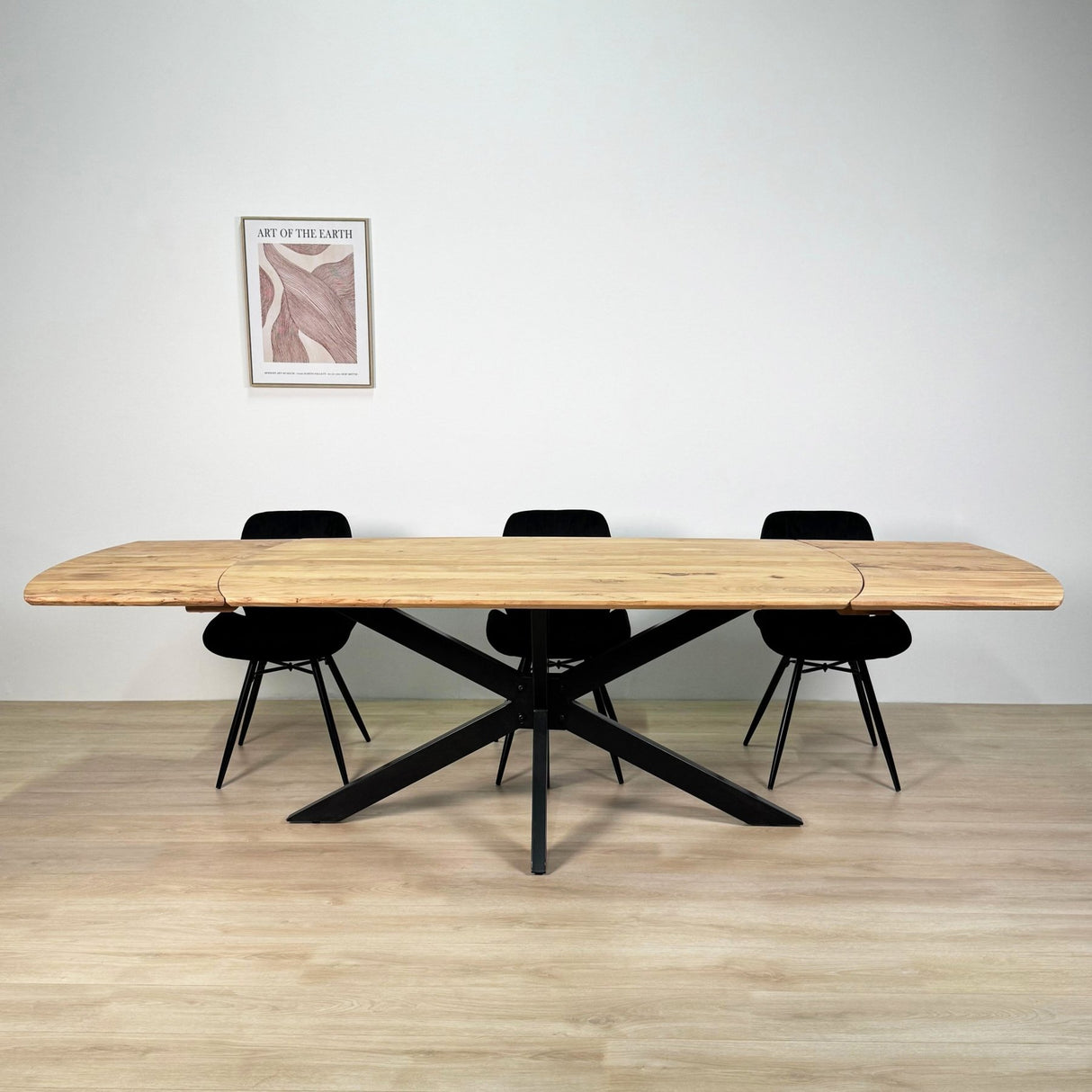 Uitschuifbare Eettafel Mack Deens Ovaal Acaciahout 175-275x90 cm