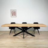 Uitschuifbare Eettafel Mack Deens Ovaal Acaciahout 175-275x90 cm