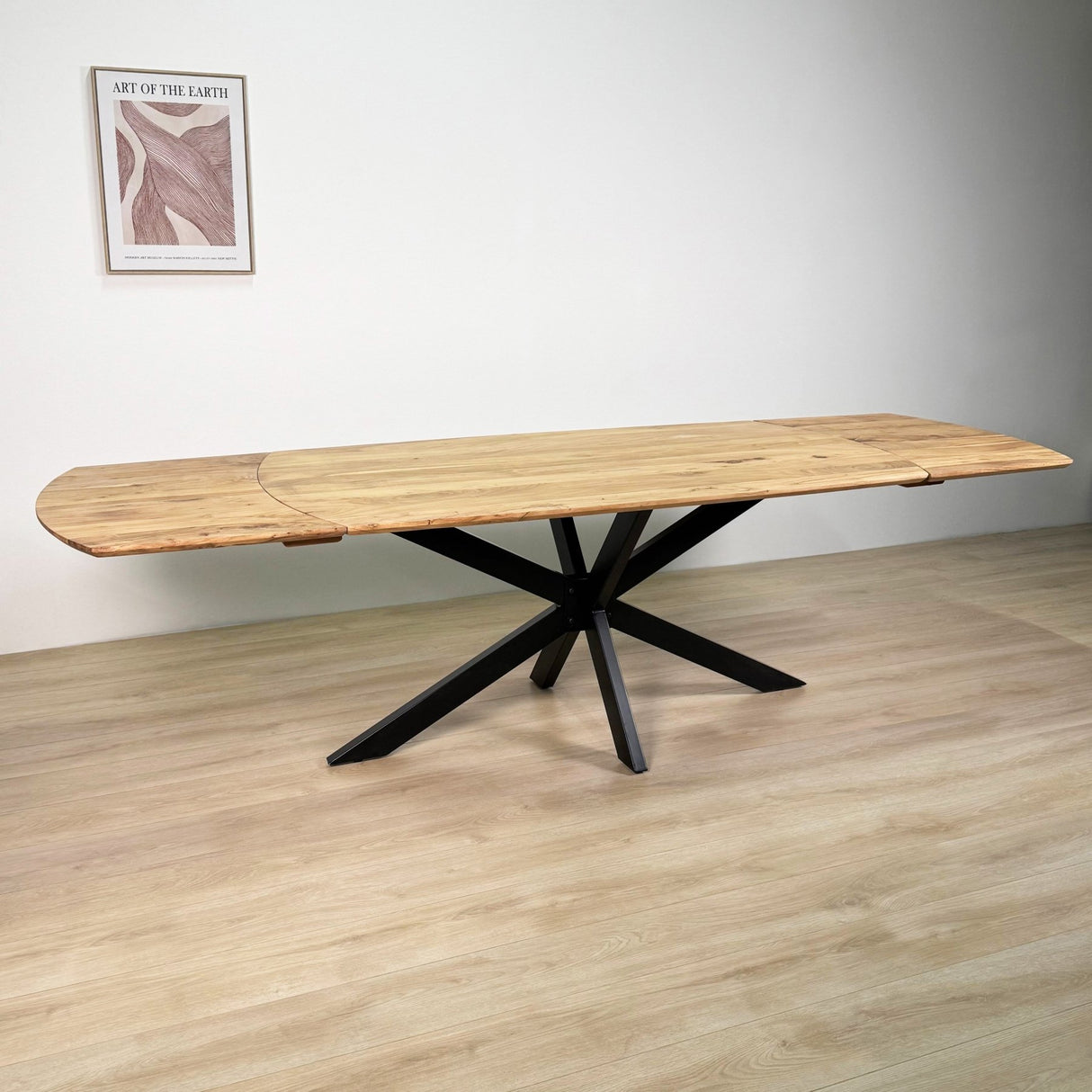Uitschuifbare Eettafel Mack Deens Ovaal Acaciahout 175-275x90 cm