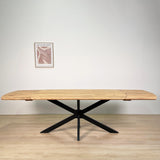 Uitschuifbare Eettafel Mack Deens Ovaal Acaciahout 175-275x90 cm