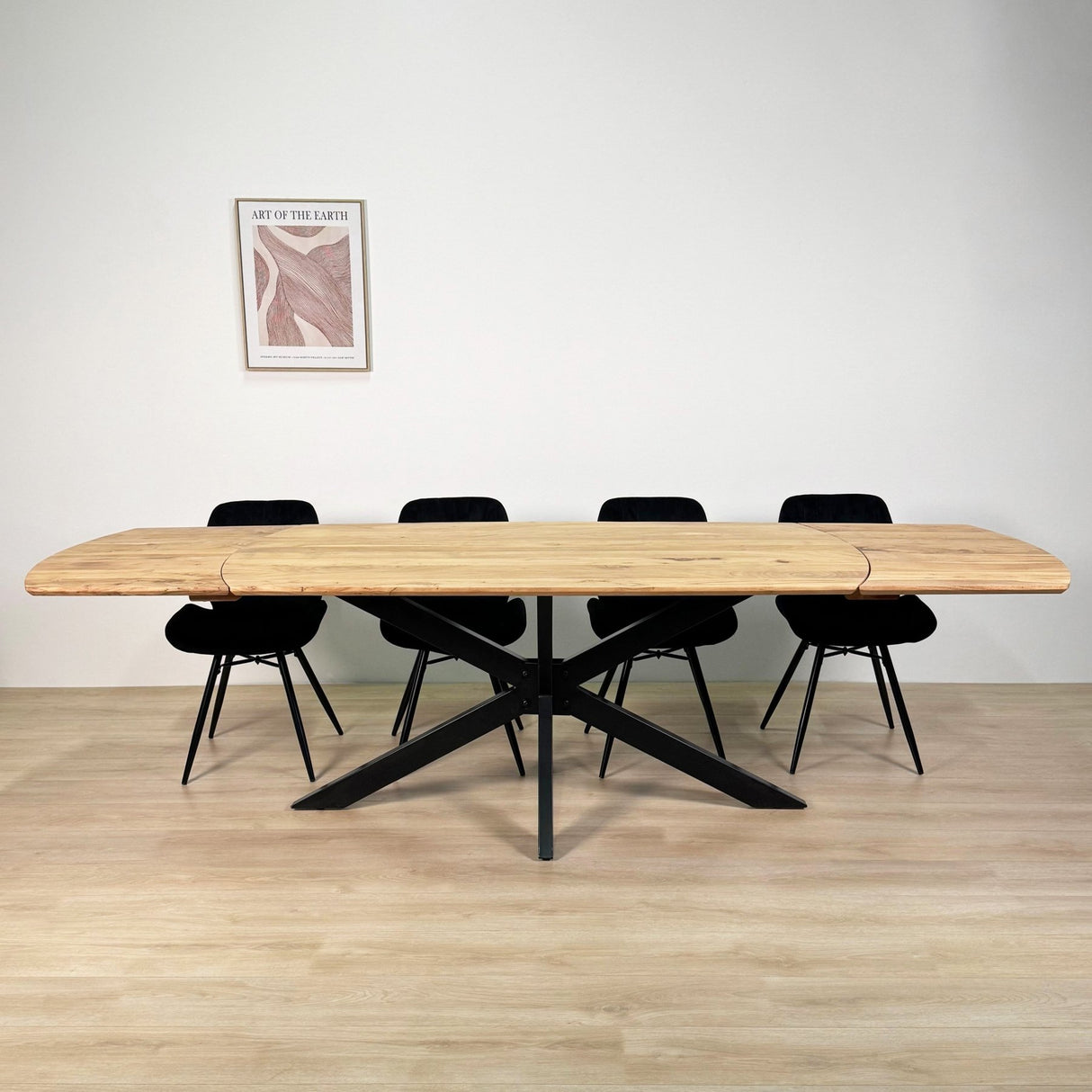 Uitschuifbare Eettafel Mack Deens Ovaal Acaciahout 175-275x90 cm