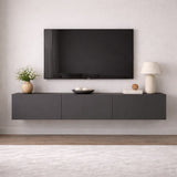 Zwevend TV Meubel Antraciet Melamine -  150x30 cm - West