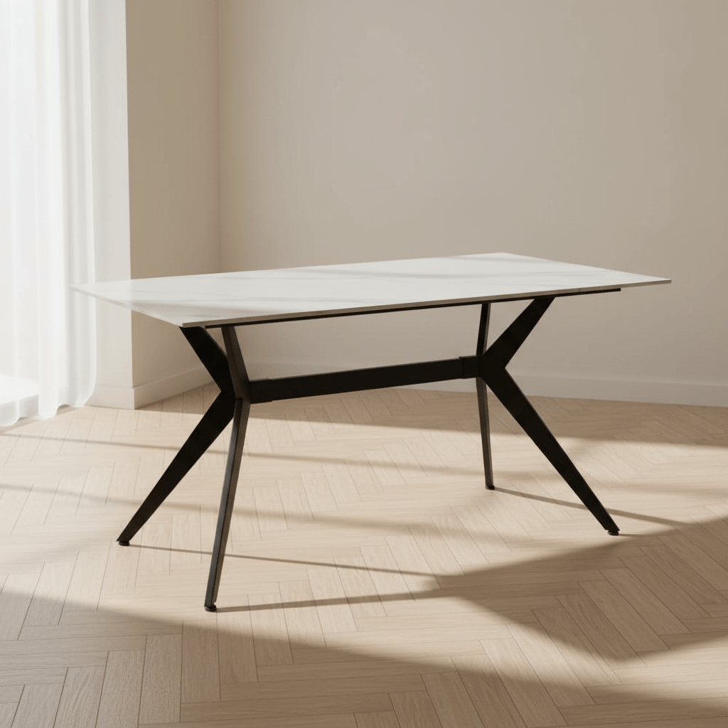 Eettafel Grace Sintered Stone Marmerlook Wit